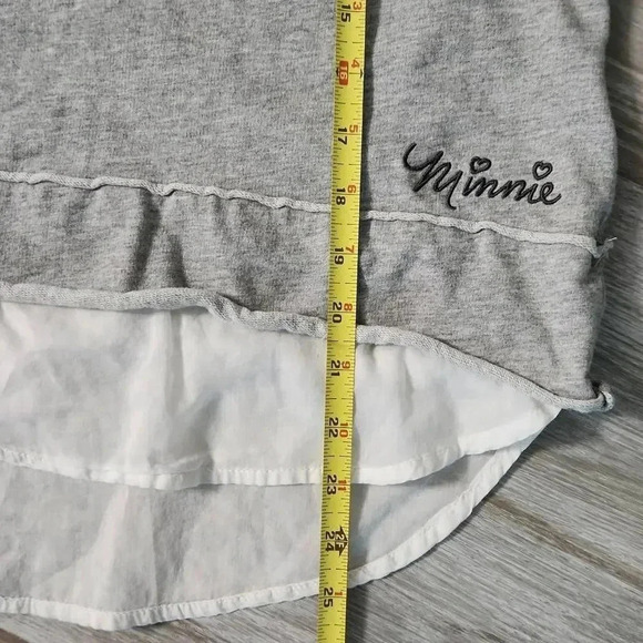 Disney Parks Minnie Mouse Embroidered Eyelet Layered Lightweight Sweatshirt - Picture 3 of 8